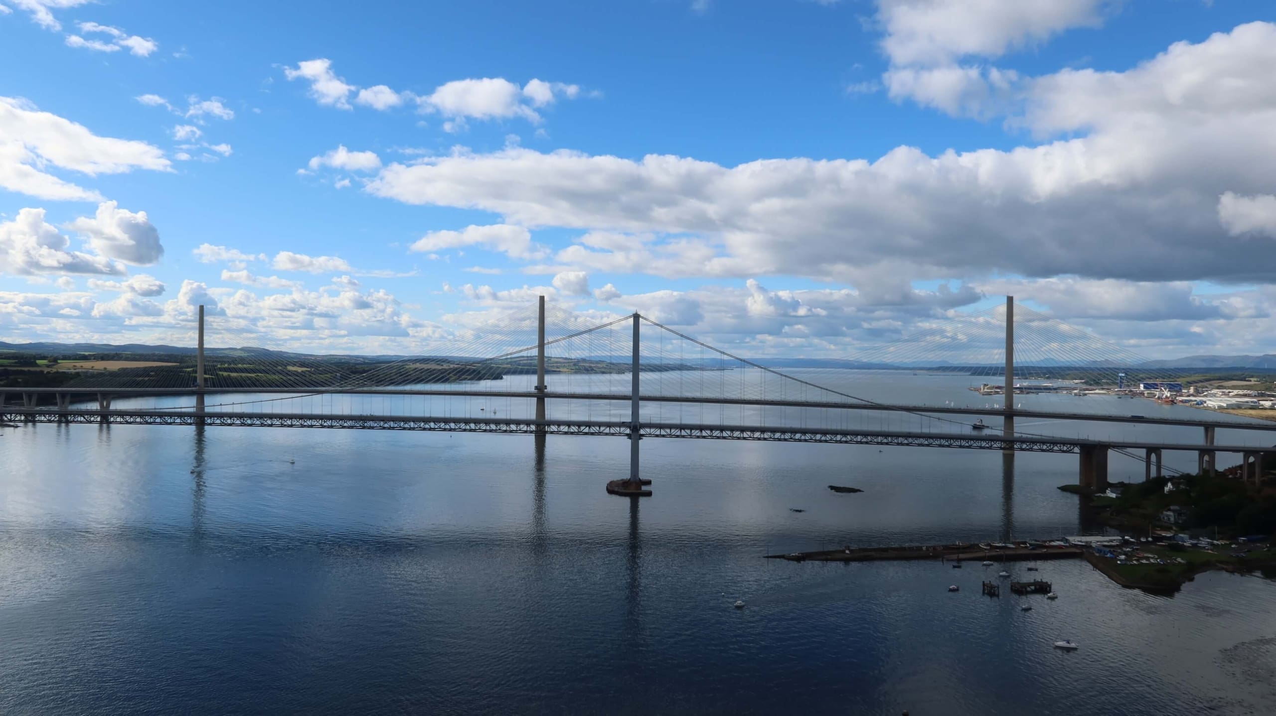 Image of the Forth Road Bridge and the Forth Crossing between the Lothians and Fife