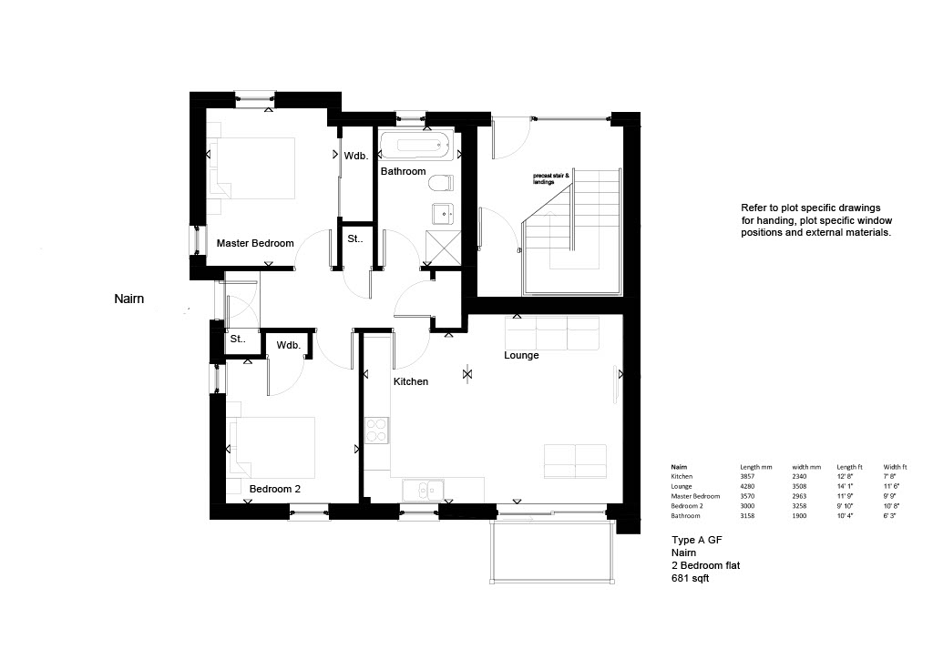 Two bedroom ground floor flat Viewforth Kirkcaldy KY1 3DG